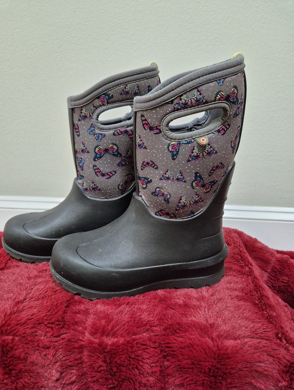 Bogs Kids Neo-Classic Butterfly Waterproof Boots